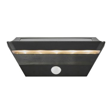 Nordlux Agena Solar - applique murale extérieure à énergie solaire - 22 x 9 x 12,7 cm - 5W LED inclus - IP44 - noir