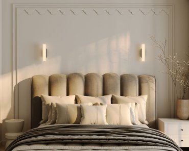 Maxlight Fayette - applique murale en saillie - 12 x 6 x 31 cm - 6W LED inclus - IP44 - noir