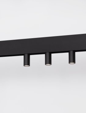 Nova Luce Buxton L - luminaire sur rail magnétique - Ø 3 x 10,6 - 5W LED inclus - noir