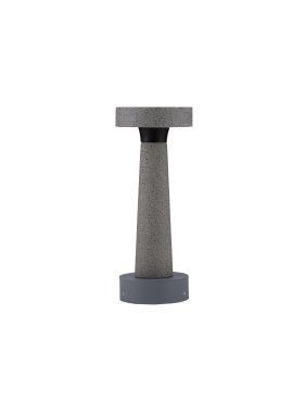 Nova Luce Cram - lampe de jardin - Ø 11,5 x 30 cm - 5W LED inclus - IP65 - gris
