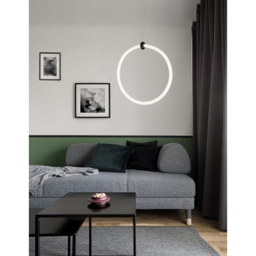 Nova Luce Girdino - lampe suspendue - 38 x 19 x 120 cm - 21W LED inclus - noir sable