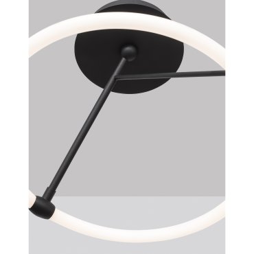 Nova Luce Janus - lampe suspendue - Ø 38 x 37 cm - 21W LED inclus - noir sable