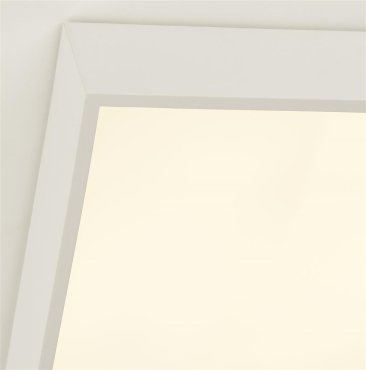 Searchlight Zeus - plafonnier - 30 x 30 x 6 cm - 16W LED inclus - IP44 - blanc et opale
