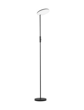 Nova Luce Notos - lampadaire - 27 x 205 cm - 30W dimmable LED inclus - noir sablé
