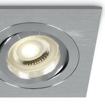 ONE Light Dual Ring GU10 - spot encastrable - 94 x 94 mm, Ø 80 mm encastrable - aluminium