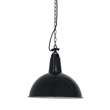 Faro Lou - lampe suspendue - Ø 52 x 51 cm - noir brillant