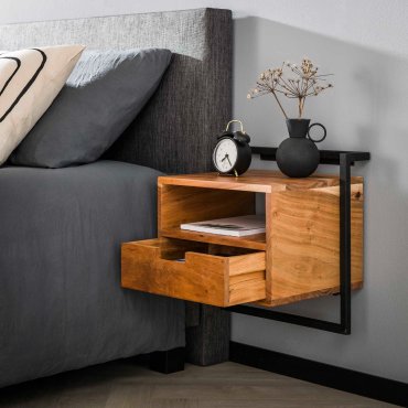 Vico Air Solid - open compartment - table de chevet - 44 x 35 x 45 cm - bois d'acacia