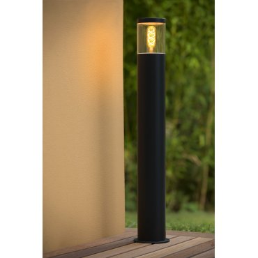MODÈLE D’EXPOSITION - Lucide Fedor - lampe de jardin - Ø 13 x 79 cm - IP44 - noir