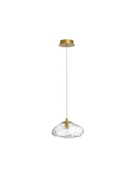 Nova Luce King - lampe suspendue - Ø 20 x 200 cm - or et transparent