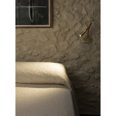 Faro Lead - applique murale avec interrupteur - 40 x 5 cm - 3W LED inclus - bronze et brun