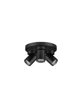 Nova Luce Amecy - spot en saillie 3L - Ø 22 x 12,5 cm - noir sablé