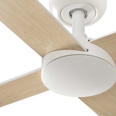 Faro Rudder L 4 Tuya Smart - ventilateur de plafond - Ø 132 cm - blanc mat et frêne