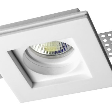 Nova Luce Tobia - spot encastré - 100 x 100 mm, 105 x 105 mm format encastré - plâtre blanc