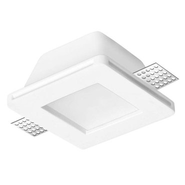 Nova Luce Tobia - spot encastré - 120 x 120 mm, 125 x 125 mm format encastré - plâtre blanc