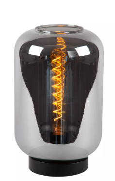 Lucide Joanet - lampe à poser - Ø 22 x 35 cm - fumé