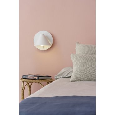 Faro Noon - applique murale avec interrupteur - Ø 21,1 x 16 cm - blanc mat