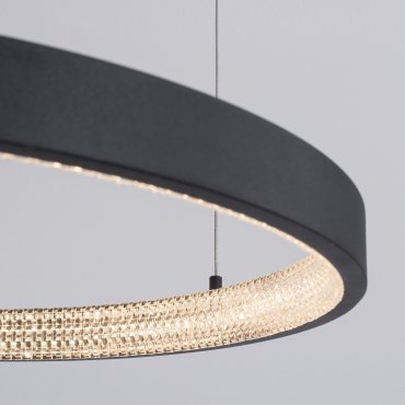 Nova Luce Preston - lampe suspendue - Ø 60 x 120 cm - 37W LED dimmable inclus - sand black