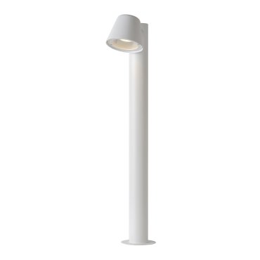 Lucide Dingo LED - lampe de jardin - 18 x 70 x 11 cm - 5W LED dimmable inclus - IP44 - blanc