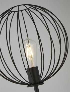 Searchlight Rondo - lampadaire - Ø 30 x 161 cm - noir