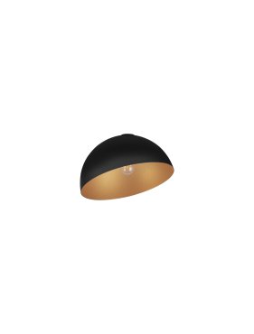 Nova Luce Onia - plafonnier - Ø 40 x 25 cm - noir sablé et or