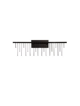Nova Luce Stellar - applique murale - 67 x 20 x 10 cm - 11W dimmable LED inclus - noir chromé