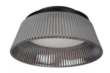 Lucide Vixi - plafonnier - Ø 35 x 17,5 cm - 17,6W LED dimmable inclus - fumé