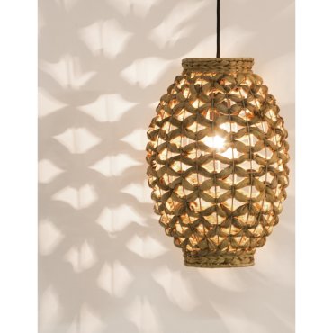 Nova Luce Griffin - lampe suspendue - Ø 24,5 x 215 cm - brun clair