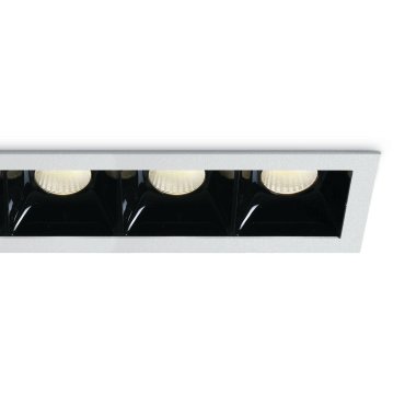 ONE Light Shop Square Boxes - spot encastré - 250 x 62 mm, 240 x 57 mm taille d'encastrement - 5 x 6,5W LED dimmable inclus - blanc