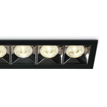 ONE Light Mirror Square Boxes - spot encastré - 207 x 54 mm, 200 x 45 mm taille d'encastrement - 20W LED inclus - noir