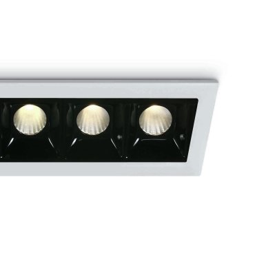 ONE Light Shop Square Boxes - spot encastré - 146 x 45 mm, 137 x 36 mm taille d'encastrement - 5 x 2W LED dimmable inclus - blanc