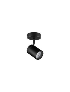 Nova Luce Alma - spot en saillie 1L - Ø 8 x 13 cm - IP44 - noir sablé
