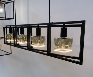 Roi Du Luminaire Apollo - lampe suspendue - 112 x 7 x 165 cm - noir