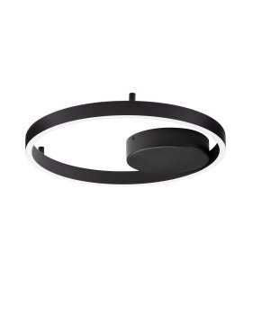 Nova Luce Hedra - plafonnier - Ø 40 x 5 cm - 40W dimmable LED inclus - noir sablé