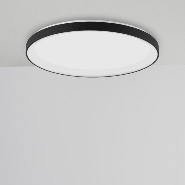 Nova Luce Pertino - plafonnier - Ø 48 x 6 cm - 38W LED dimmable inclus - noir sable