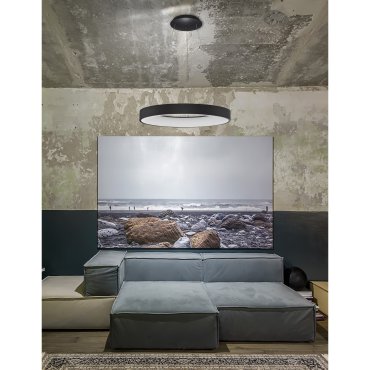 Nova Luce Rando Smart - lampe suspendue - Ø 60 x 120 cm - 50W LED dimmable inclus - Tuya - noir sable