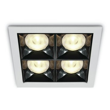ONE Light Mirror Square Boxes - spot encastré - 93 x 93 mm, 85 x 85 mm taille d'encastrement - 16W LED inclus - blanc
