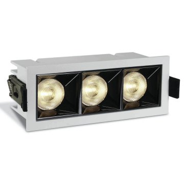 ONE Light Mirror Square Boxes - spot encastré - 130 x 54 mm, 124 x 45 mm taille d'encastrement - 12W LED inclus - blanc