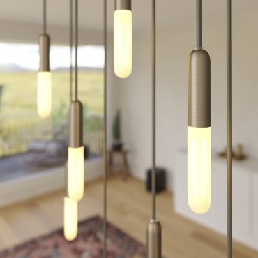 Creative Cables - lampe suspendue 8L - 67,5 x 130 cm - blanc