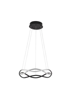 Nova Luce Jinal – suspension – Ø 45 x 120 cm – LED 27W dimmable inclus – noir sable