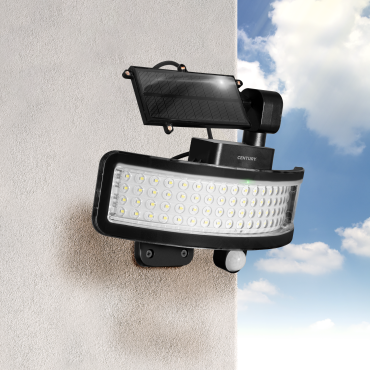 Century Italia Energy - projecteur solaire - 28,5 x 15,5 x 18,2 cm - 7W LED inclus - IP65 - noir