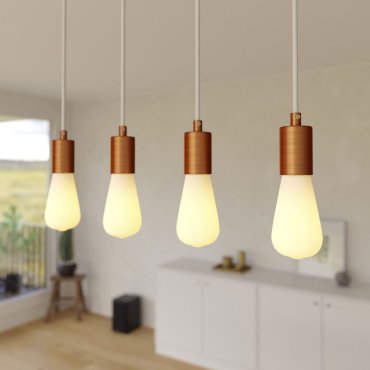 Creative Cables - lampe suspendue 4L - 67,5 x 120 cm - blanc