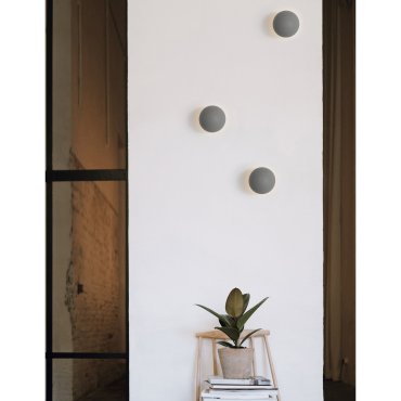 Nova Luce Netune - applique murale - 11 x 9,6 x 11 cm - 6W LED inclus - gris et blanc