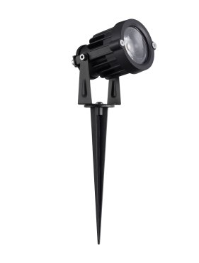 Nova Luce Quick – spot de sol sur piquet - Ø 6,5 x 11 cm - 7W LED inclus - IP65 - noir sablé