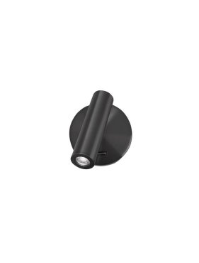 Nova Luce Laredo - applique murale avec interrupteur - 9 x 11 x 11 cm - LED 3W inclus - noir