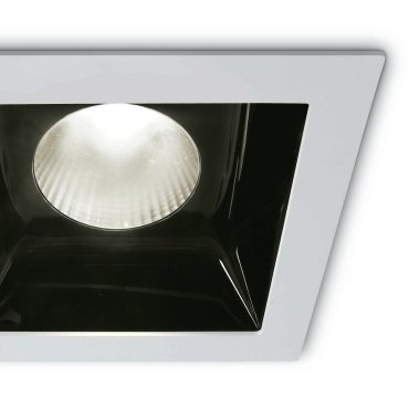ONE Light Shop Square Boxes - spot encastré - 140 x 140 mm, 130 x 130 mm taille d'encastrement - 30W LED inclus - blanc - couleur de lumière blanche