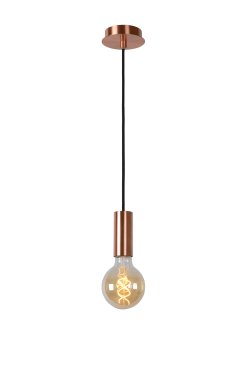 MODÈLE D’EXPOSITION - Lucide Droopy - lampe suspendue - Ø 4,5 x 151 cm - 4W dimmable LED exclus - copper