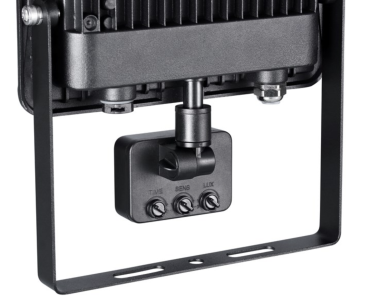 Sylvania Start Flood Flat - spot avec capteur infrarouge - 19 x 23,5 x 5,8 cm - 46W - IP54 - 4000K - noir