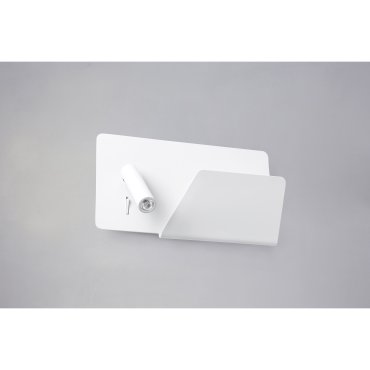 Faro Suau Right - applique murale avec interrupteur et port USB - 28 x 12 x 15,5 cm - 3W LED inclus - blanc mat