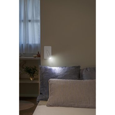 Faro Suau - applique murale avec interrupteur - 9,5 x 14 x 17 cm - 3W LED inclus - blanc mat