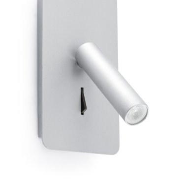 Faro Suau - applique murale avec interrupteur - 9,5 x 14 x 17 cm - 3W LED inclus - argenté